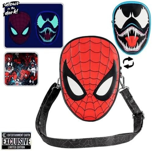 Marvel Spider-Man vs. Venom Glow-in-the-Dark Crossbody Purse - Entertainment Earth Exclusive | Amazon (US)