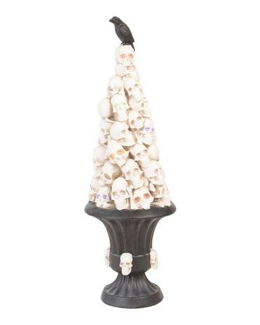 45.5in Outdoor Safe Led Stacked Skulls Decor | TJ Maxx