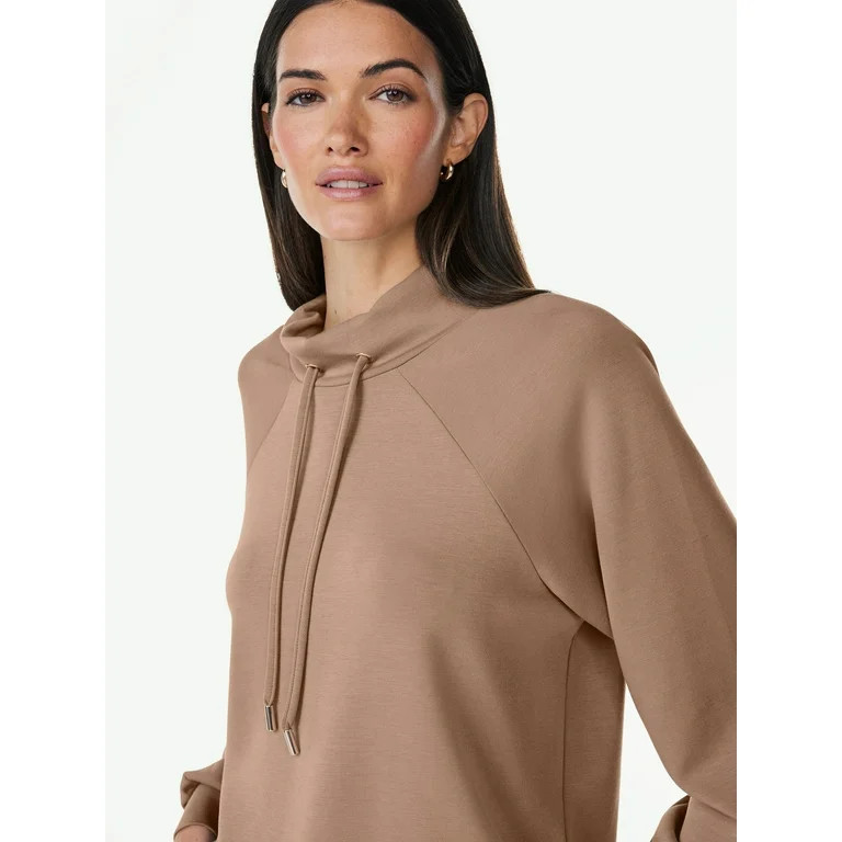 Scoop Women's Scuba Knit Funnel Neck Sweatshirt | Walmart (US)