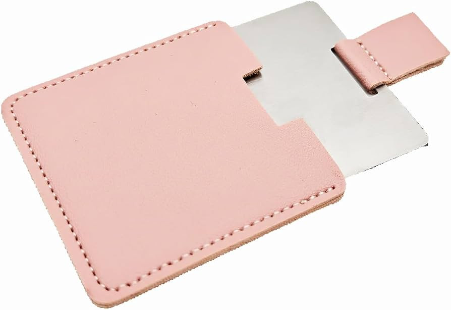 Pocket Mirror Travel Mirror 2.36 Inches Mini Handheld Stainless Steel Unbreakable Mirrors with PU... | Amazon (US)