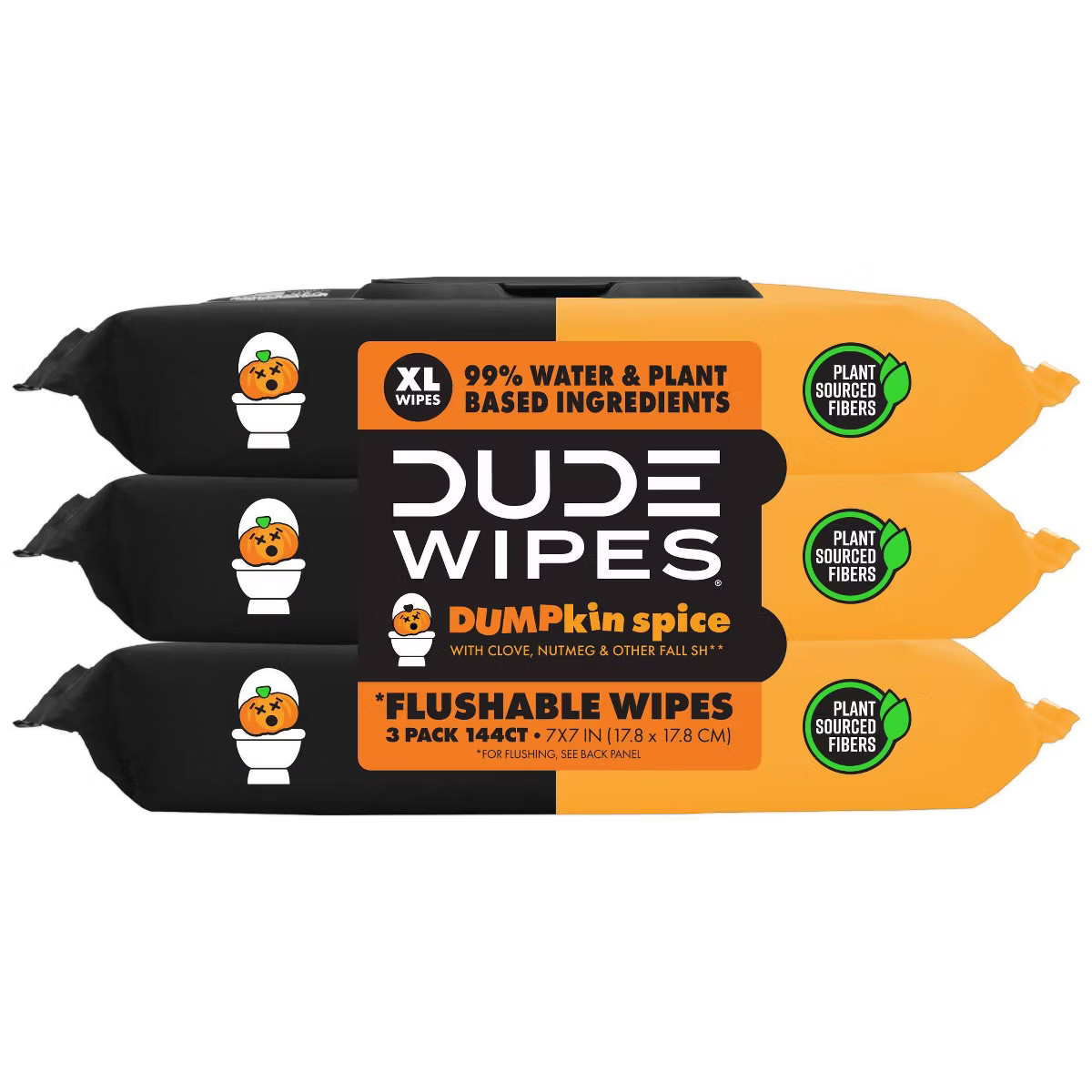 Dude Wipes Dumpkin Spice Flushable Wipes - 3pk/144ct | Target
