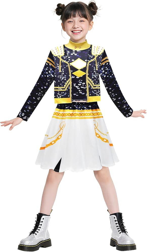 kids Girls Pop Singe Outfits Halloween Cute Clothes Stage Merch 4-12 Years | Amazon (US)