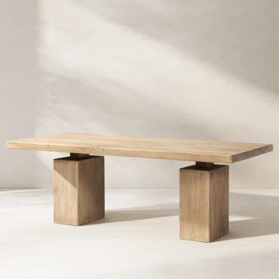 Iseline 85" Solid Reclaimed Elm Plinth 8-Person Dining Table | Wayfair North America