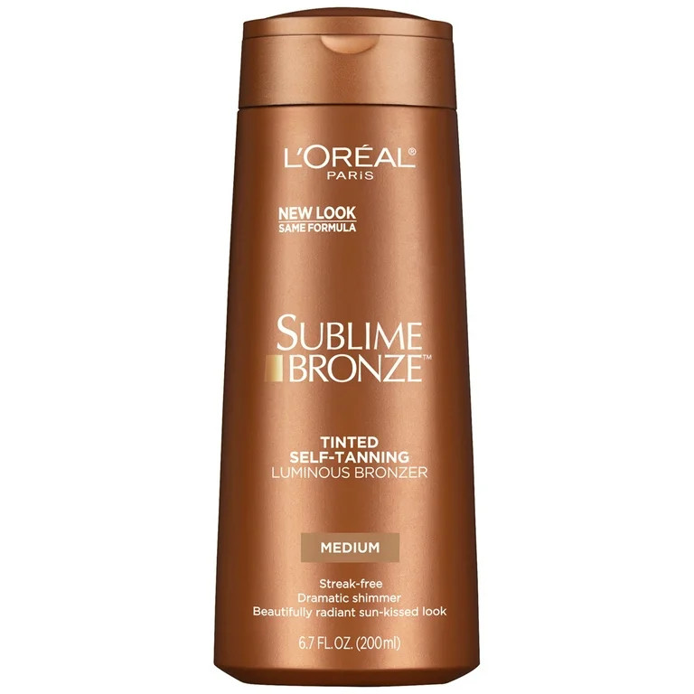 L'Oreal Paris Sublime Bronze Tinted Self Tanning Lotion Luminous Bronzer, 6.7 fl oz | Walmart (US)