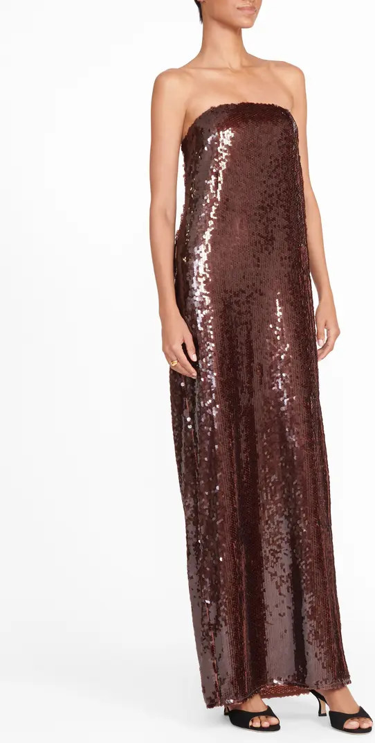 STAUD Casey Sequin Strapless Dress | Nordstrom | Nordstrom