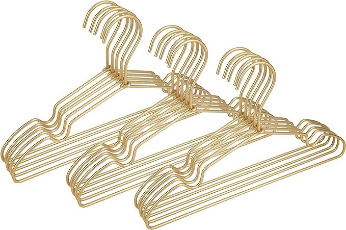 Koobay 12.6" Gold Metal Kids Baby Hangers 30Pack, Non Slip Suit Coated Wire Children Clothes Hang... | Amazon (US)