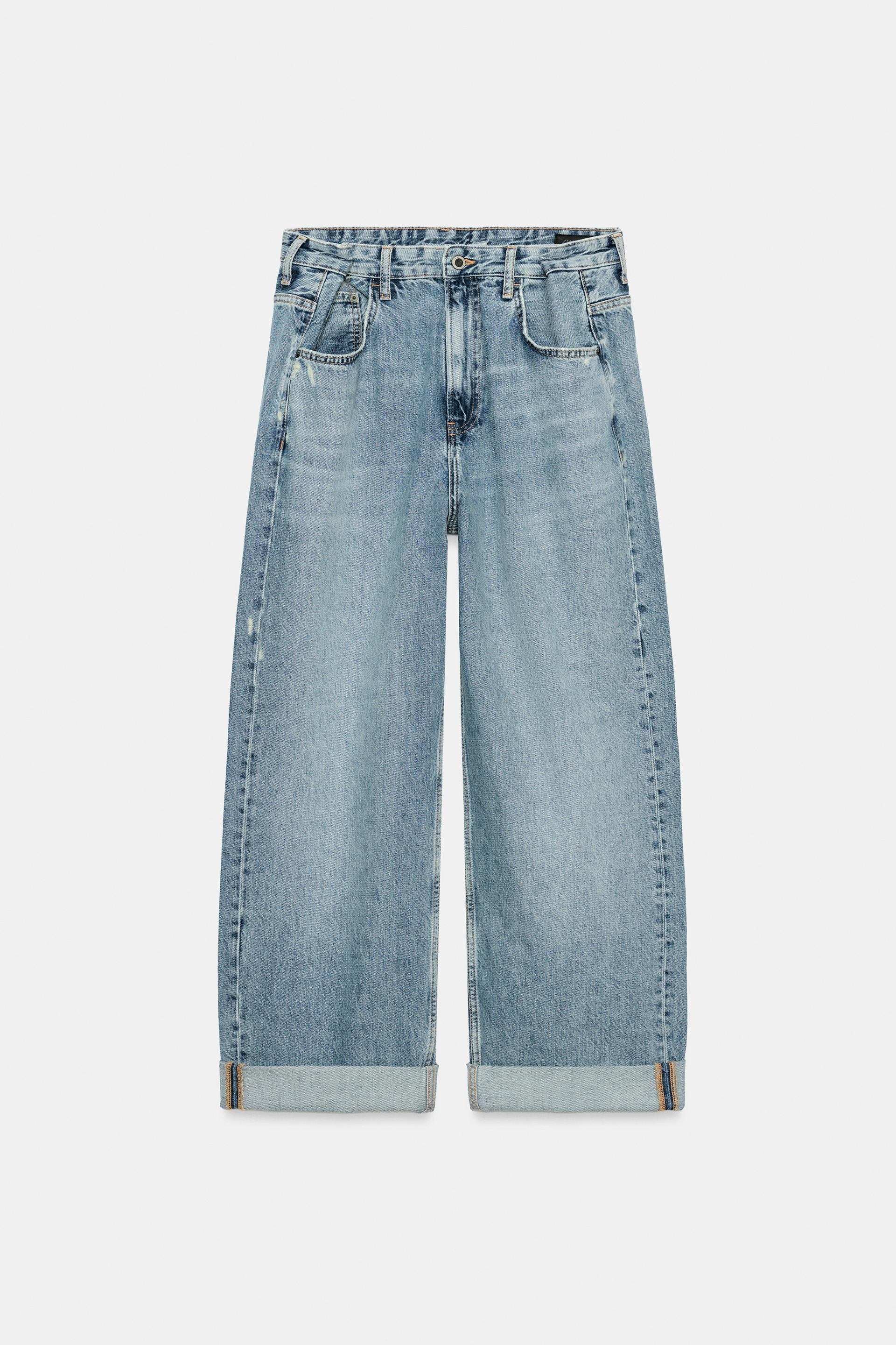 Zara - Zw Collection Mid-Rise Barrel Jeans - Women - Black - Women | Zara US