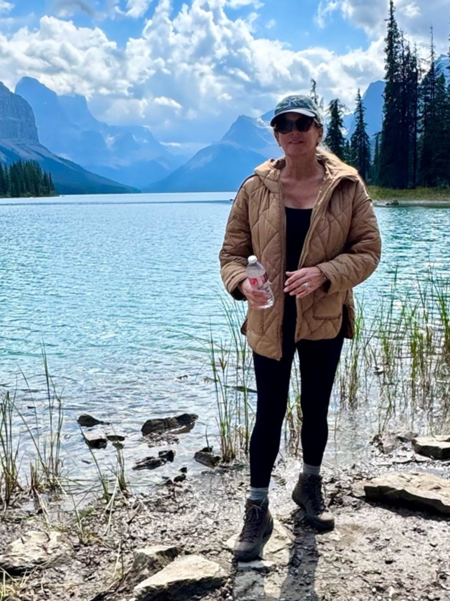 What I wore in the Canadian Rockies. Best choice I made in boots! So comfortable. Leggings with socks and tank top underneath this AMZ jacket for the weather win! Cold mornings warm afternoons.

#LTKootd #LTKOver40 #LTKTravel