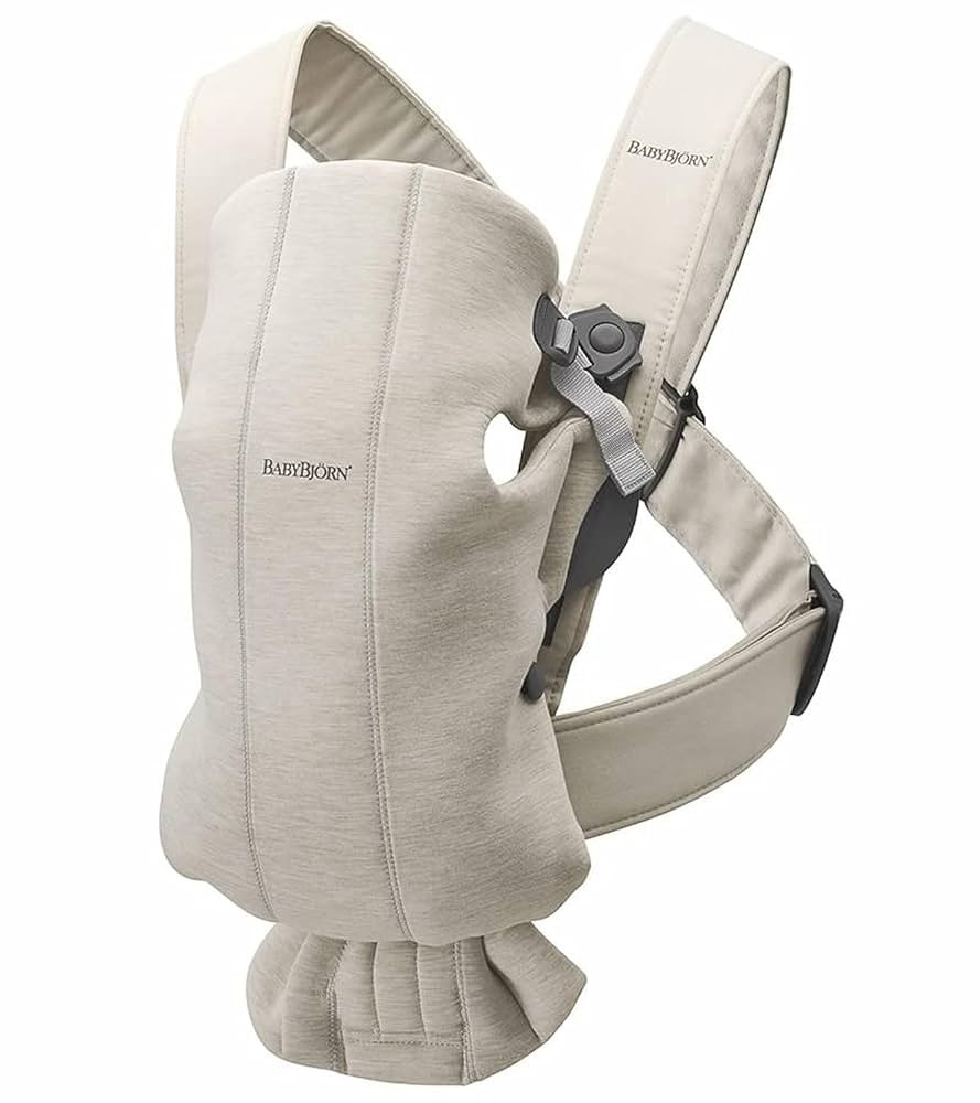BabyBjörn Baby Carrier Mini, 3D Jersey, Light Beige | Newborn Carrier (7-25 lbs), Ergonomic, Eas... | Amazon (US)