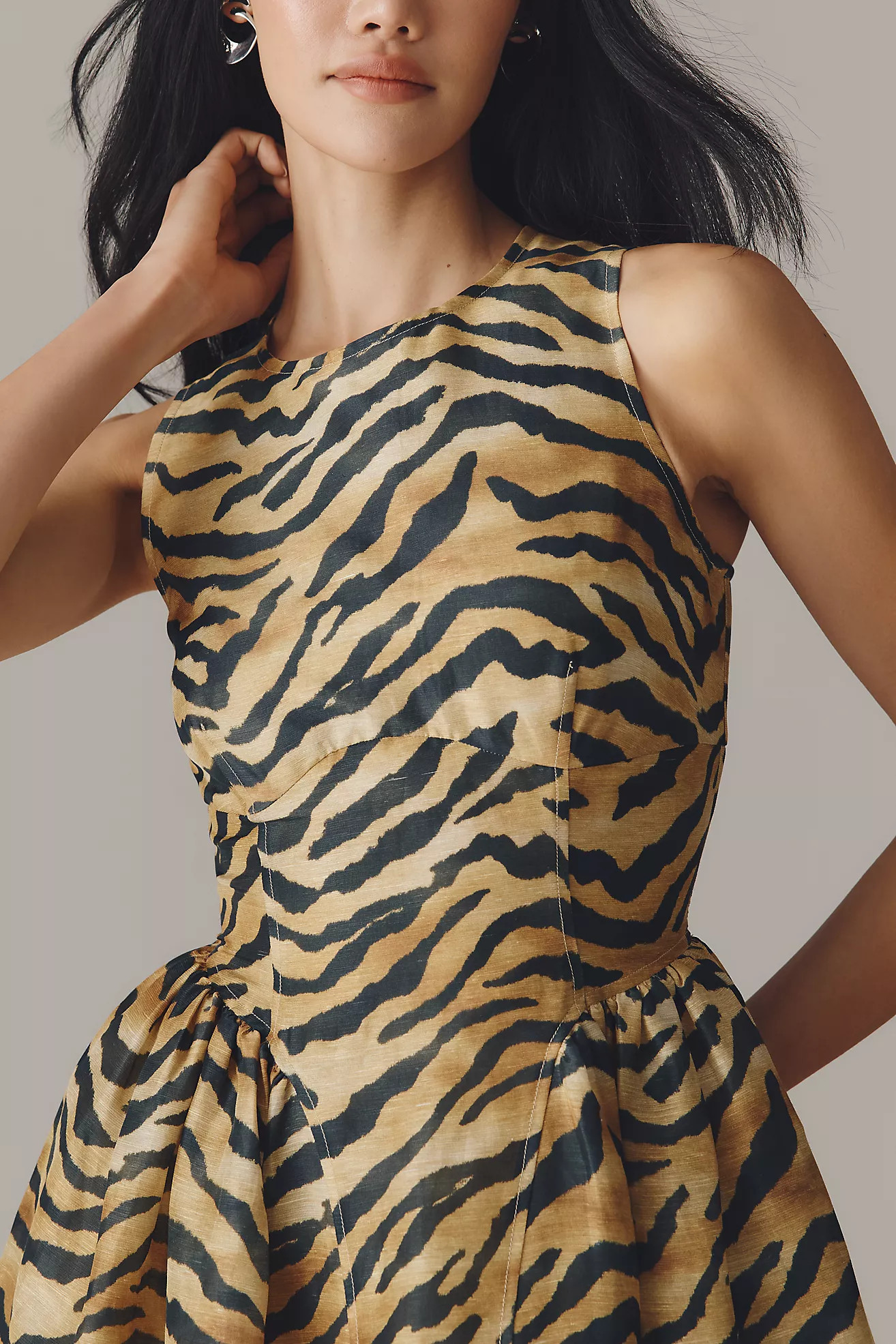 Hunter Bell Layne Linen Silk Mini Dress | Anthropologie (US)