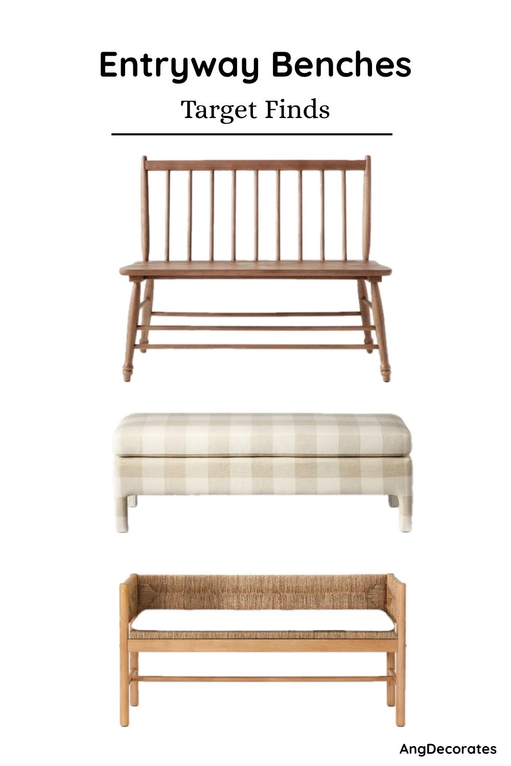 ✨ Entryway goals on a budget ✨
I found 3 Target benches that bring style + function to your entryway. Perfect for adding seating, baskets, and a cozy first impression. 🏡

Tap to shop your favorite and make your entryway feel instantly designer.
#TargetFinds #EntrywayDecor #AffordableHomeDecor #LTKHome


#LTKHome
