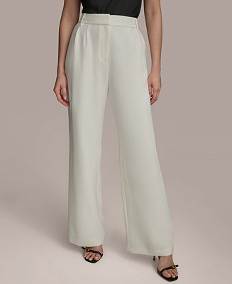 Women's Pleated Wide-Leg Pants | Macy's