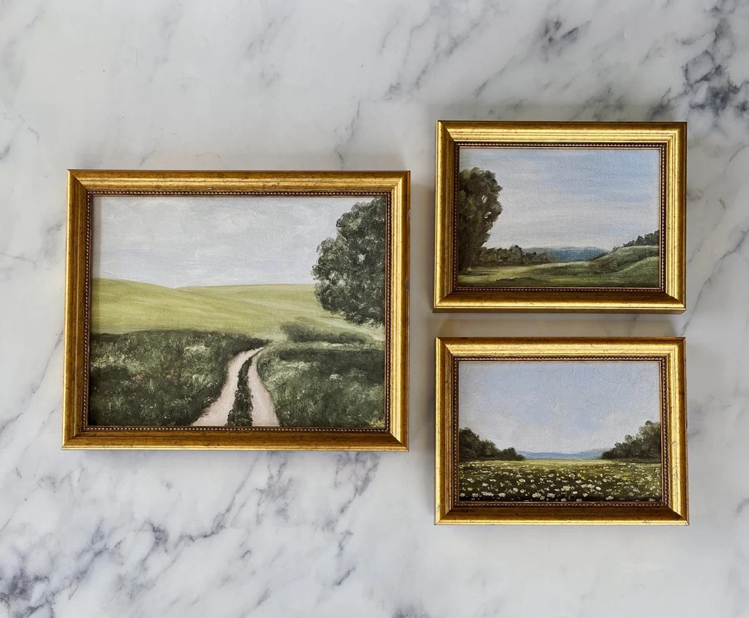 LANDSCAPE BUNDLE #3 - Unframed Oil Painting Prints - Oil Painting Countryside - Mini Farm Oil Pai... | Etsy (US)
