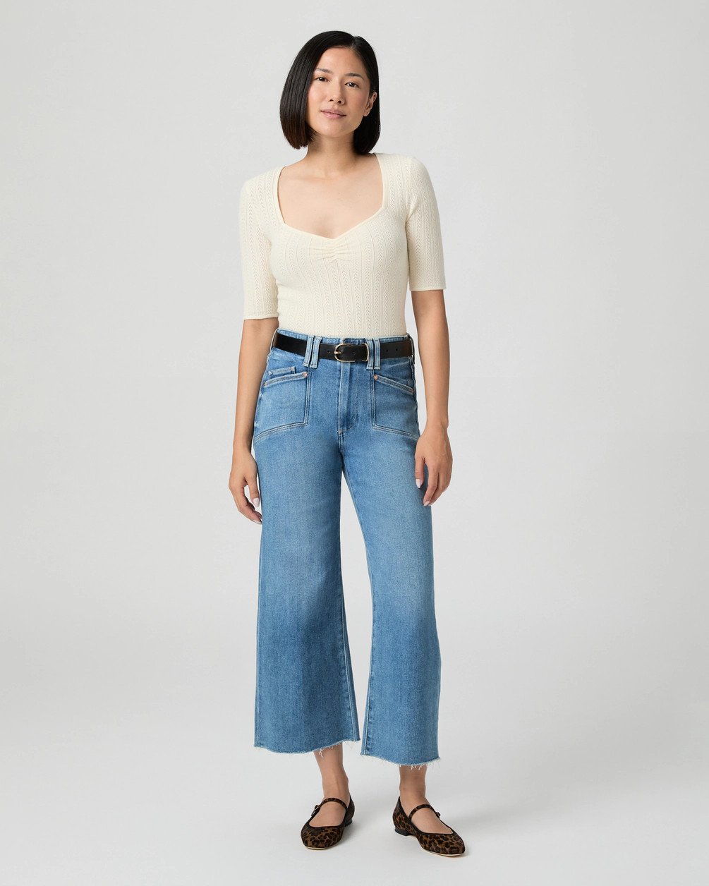 Anessa Petite Wide Leg Jean | Paige