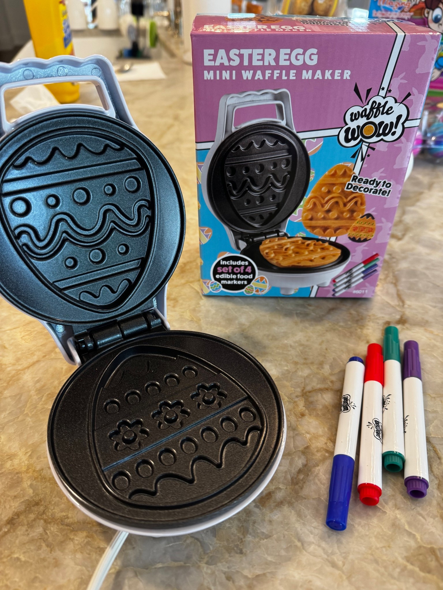 You need to get this now for next year!! The cutest waffle maker I found last minute at Target!! 
Comes with edible makers to color the eggs for Easter Morning!!
#easter #coloring #funactivity #breakfast

#LTKSeasonal #LTKHome #LTKFindsUnder50
