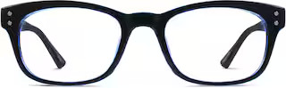 Black/Blue Rectangle Glasses #125021 | Zenni Optical | Zenni Optical (US & CA)