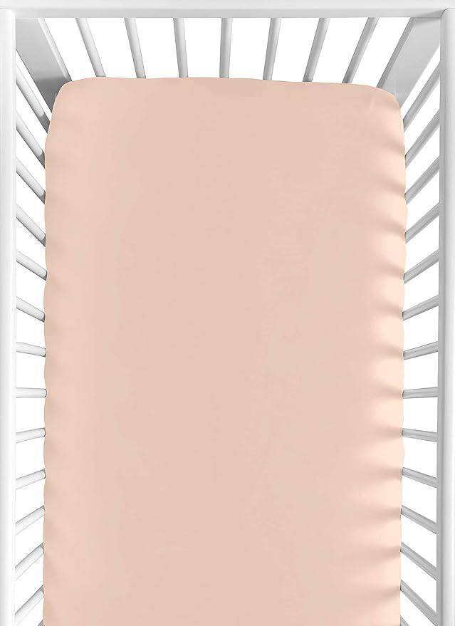 Sweet Jojo Designs Peach Baby or Toddler Fitted Crib Sheet for Watercolor Floral Collection | Amazon (US)