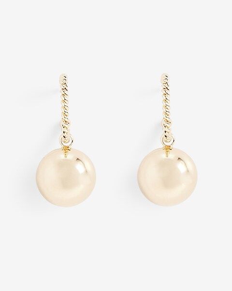 Twisted Hoop Ball Drop Earrings | Express