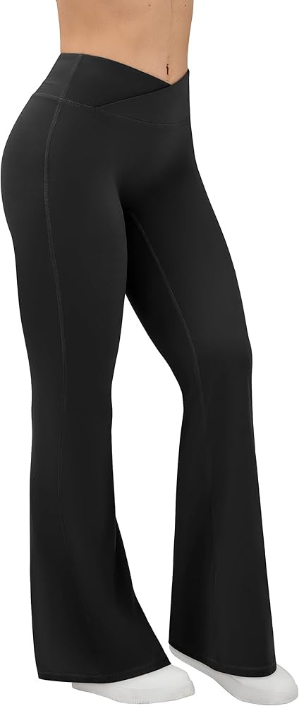 EUYZOU Yoga Pants Women High Waist Casual Soft Crossover Straight Leg Bottoms Leggings | Amazon (US)