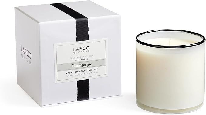 LAFCO New York Signature Candle, Champagne - 15.5 oz - 90-Hour Burn Time - Reusable, Hand Blown G... | Amazon (US)