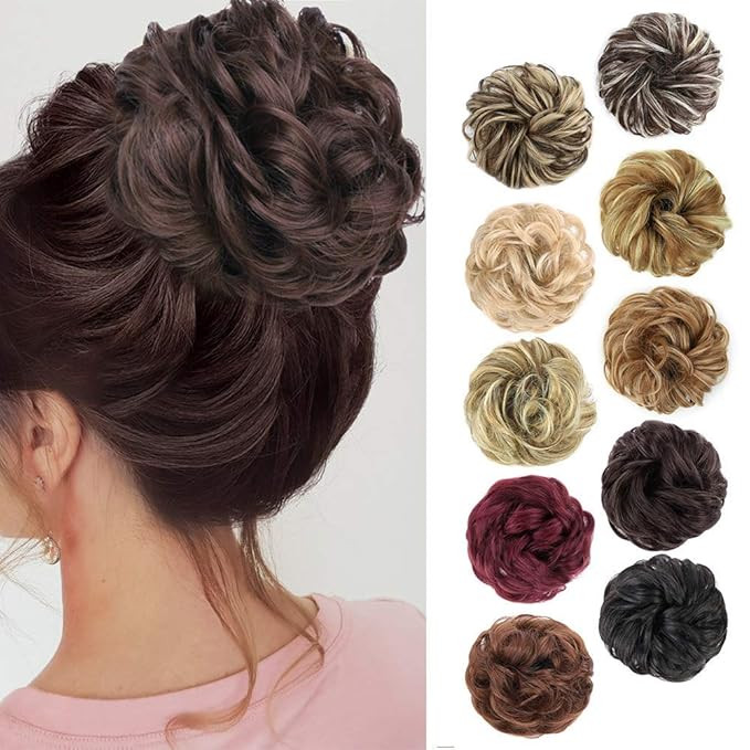MORICA 1PCS Messy Hair Bun Hair Scrunchies Extension Curly Wavy Messy Synthetic Chignon for women... | Amazon (US)
