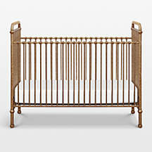 Namesake Abigail Vintage Gold Iron 3-in-1 Convertible Baby Crib + Reviews | Crate & Kids | Crate & Barrel