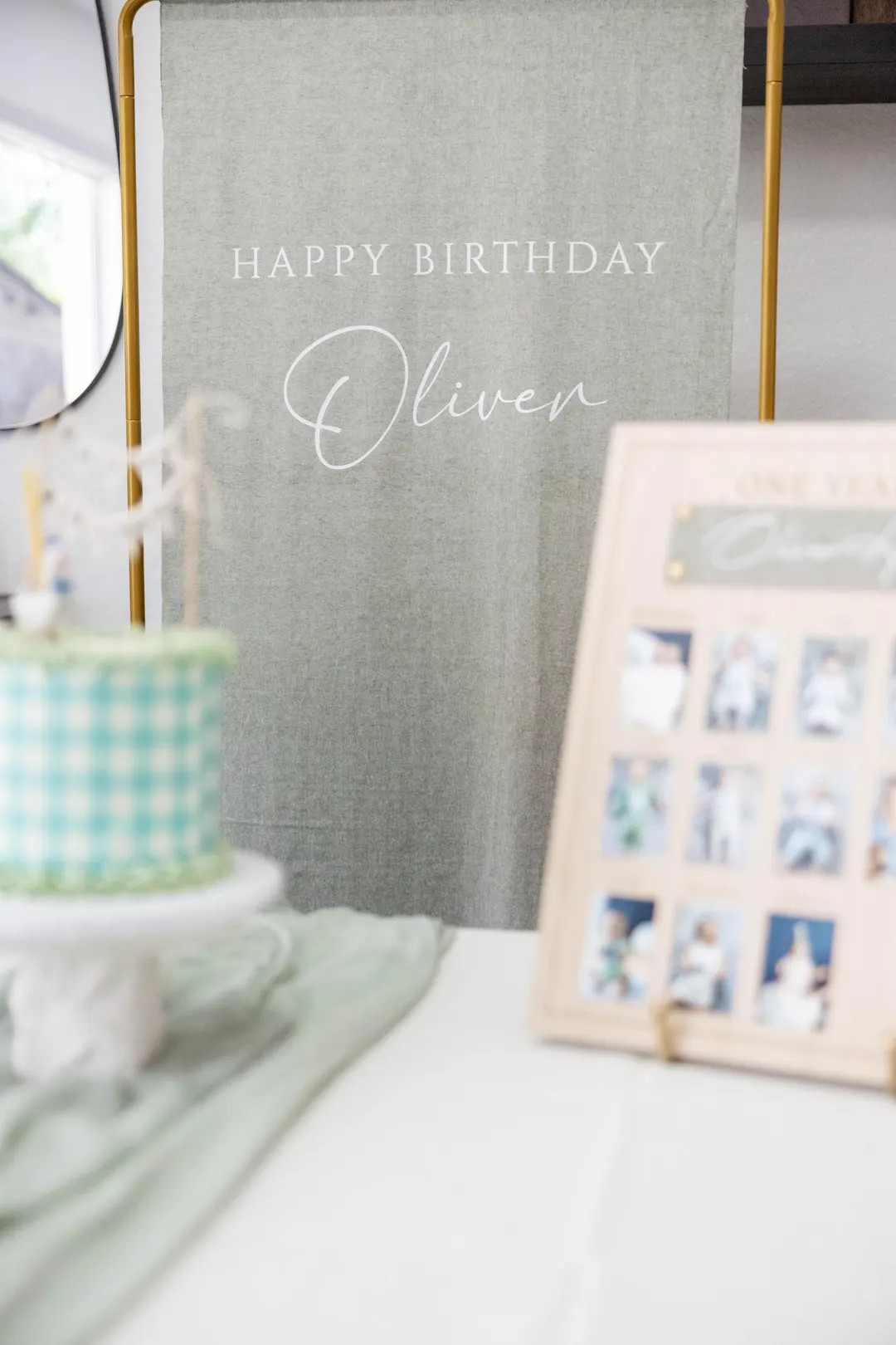 Fabric Birthday Welcome Sign | Modern Welcome Sign | Fabric Linen Custom Birthday Sign | Birthday... | Etsy (US)