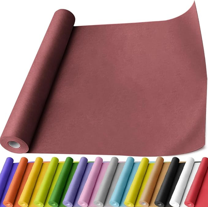PerkHomy Wine Red Kraft Paper Roll 17.5" x 760" (63') for Gift Wrapping Bouquet Flower Art Painti... | Amazon (US)