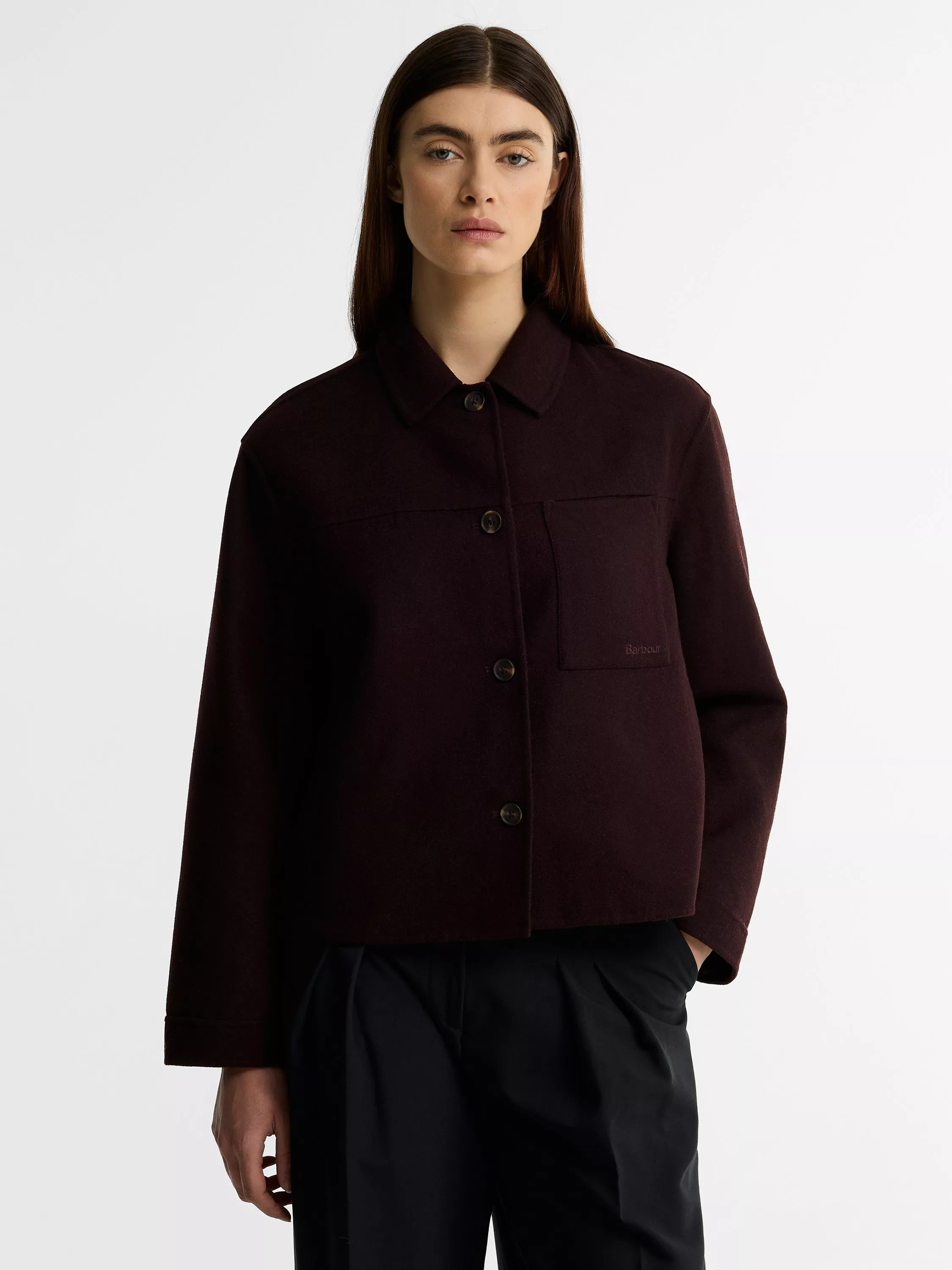 Antonella Wool Blend Overshirt, Fig, 14 | John Lewis (UK)