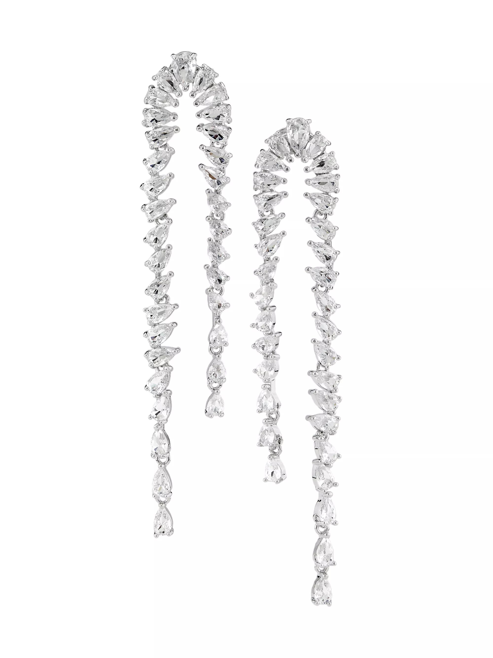 Pear Sterling Silver & Cubic Zirconia Drop Earring | Saks Fifth Avenue