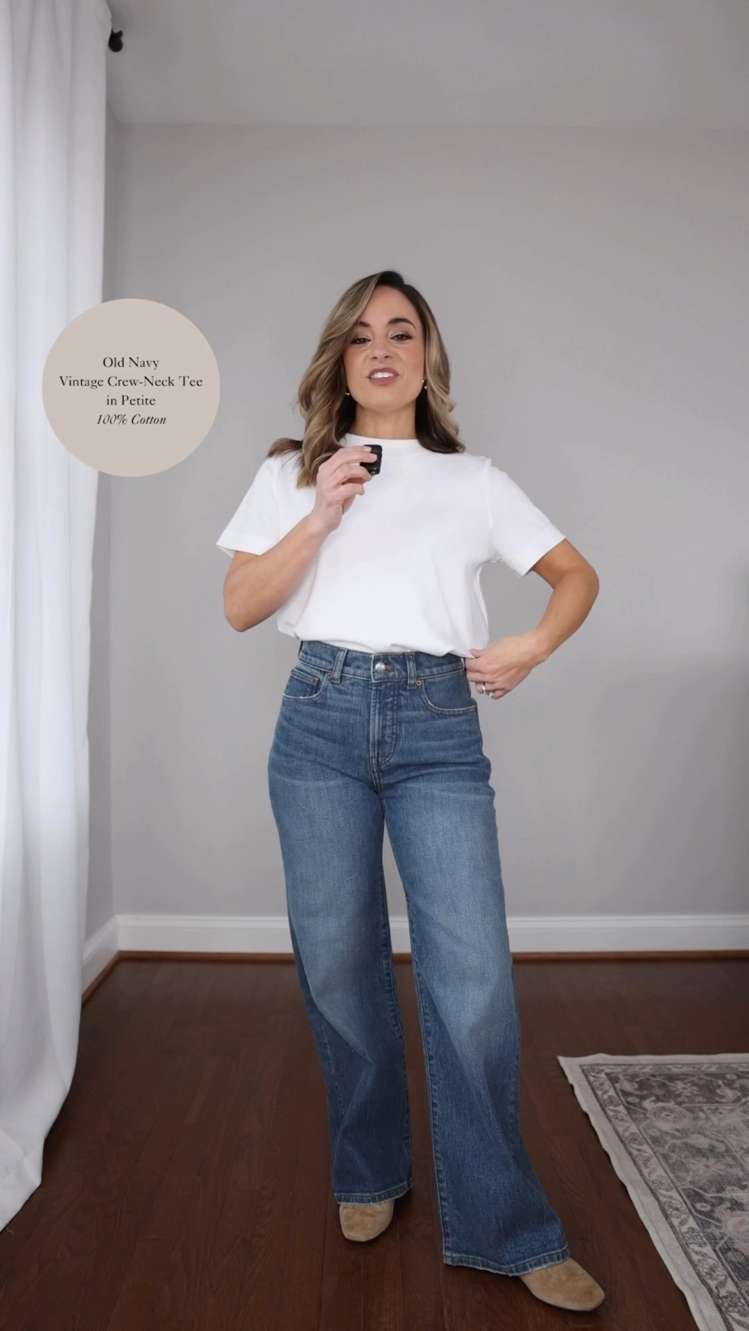 Restock of a few great t-shirts! 

Old Navy: petite xs - this one is thick and has a thick color that doesn’t rumple in the wash. It’s great on its on but I especially love layering it under sweatshirts and sweaters in the colder seasons.

Madewell: xxs - slim fit, not sheer 100% cotton. A great option if you like a close fit you can tuck in. 

Quince: xs - I love the neckline of this tank top and wear it dressed up and down. It’s lightweight, not sheer with a nude bra. I also wear a camisole under mine, because well, I wear a camisole with all of my outfits 

*will link what bottoms I can here, this video was filmed this spring and some have since sold out