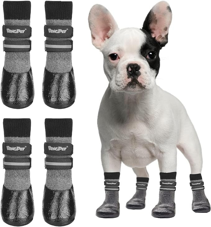 BINGPET Anti-Slip Dog Socks, Waterproof Paw Protectors with Reflective Straps, Dog Boots for Hot ... | Amazon (US)