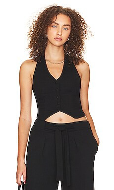 krisa Halter Vest in Black from Revolve.com | Revolve Clothing (Global)