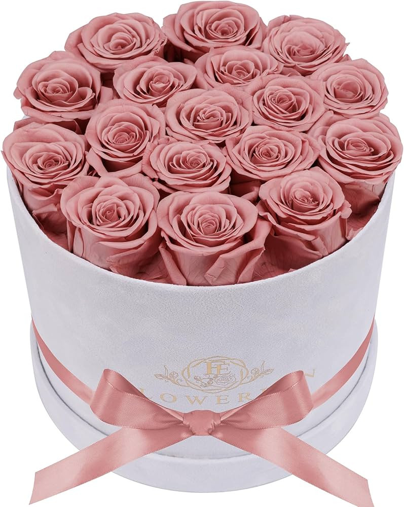 17 Flowers in a Luxury Suede Box, Birthday Gifts for Women, Real Preserved Flowers, Mothers Day R... | Amazon (US)