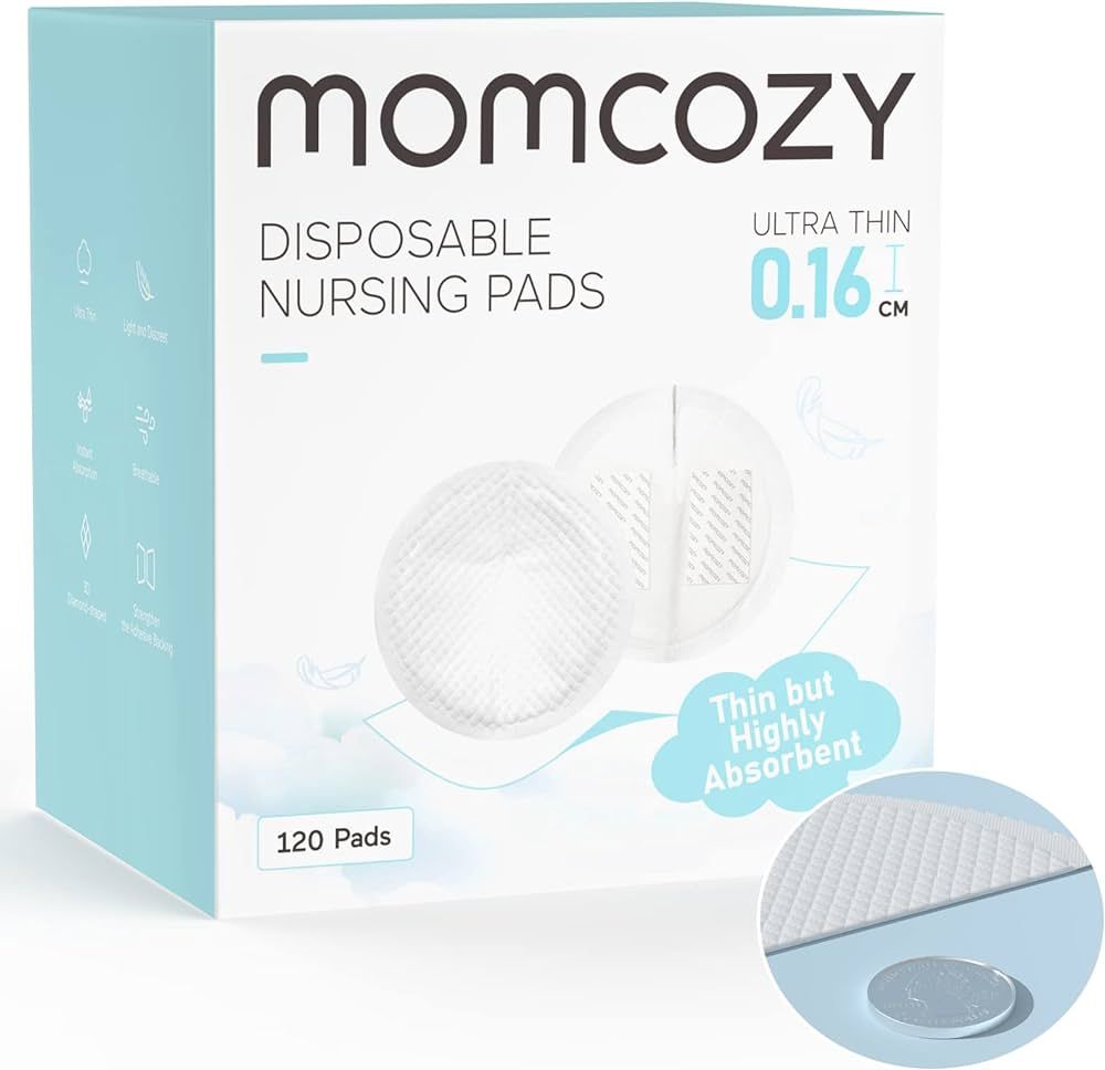 Momcozy Ultra-Thin Disposable Nursing Pads, Super Absorbent and Breathable Breastfeeding Pads, Ma... | Amazon (US)