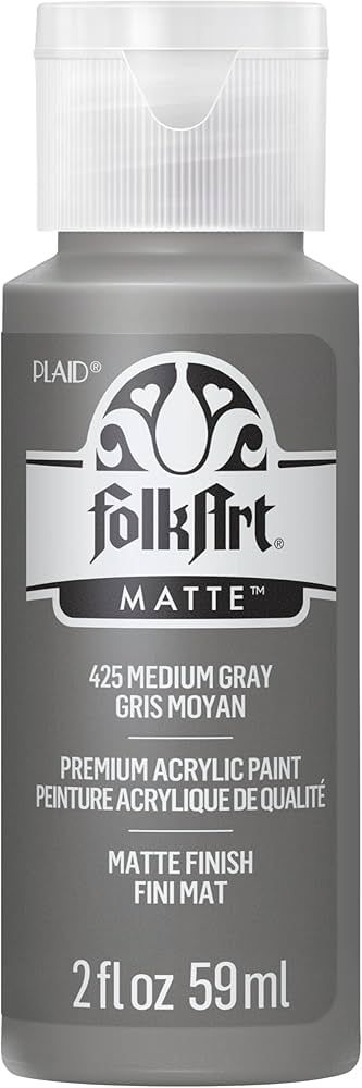 FolkArt Acrylic Paint in Assorted Colors (2 oz), 425, Medium Gray | Amazon (US)