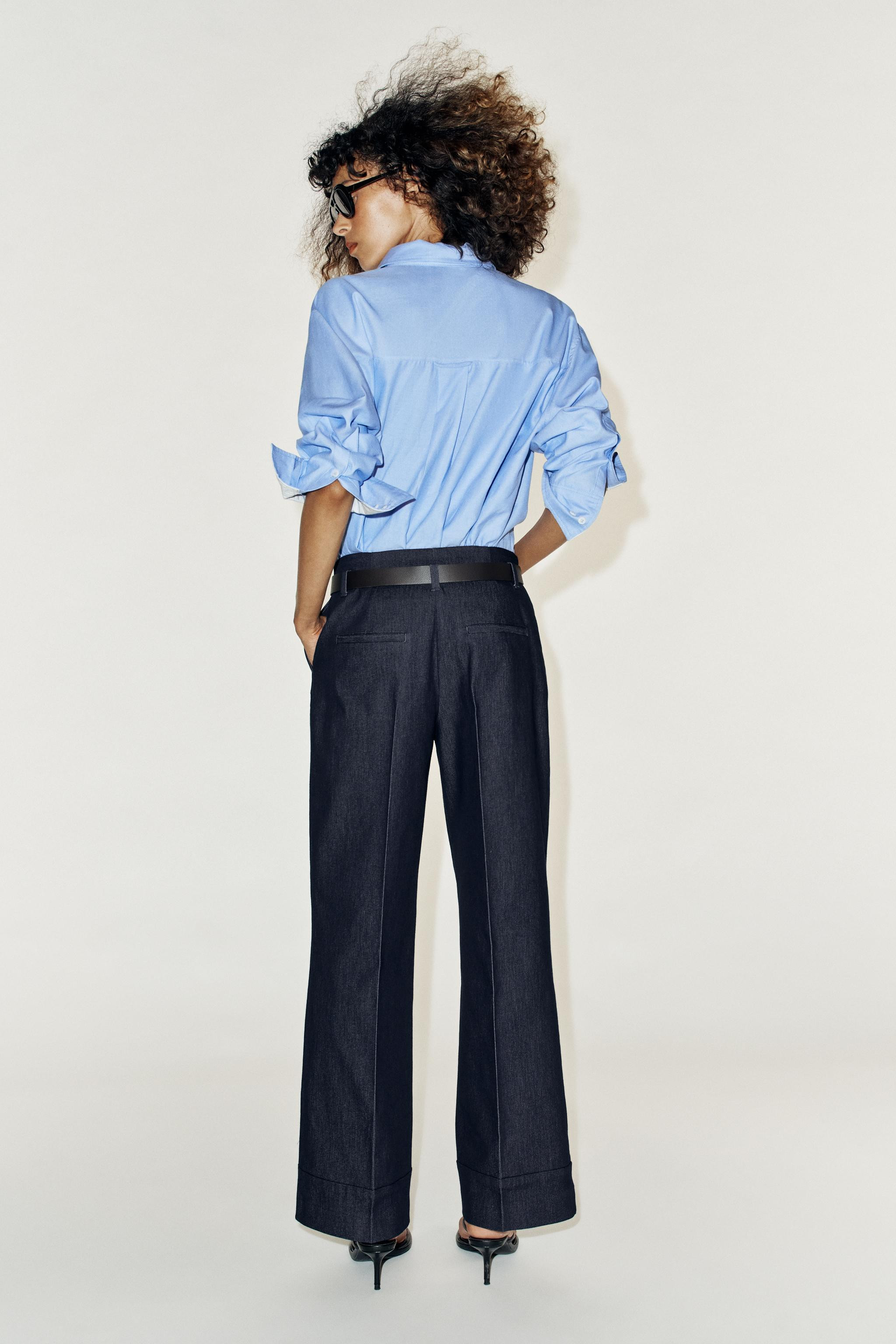 CUFFED HEM BELTED PANTS | Zara Canada