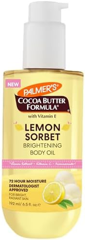 Palmer's Cocoa Butter Formula, Brightening Lemon Sorbet Body Oil (6.5 fl oz), Hydrating Oil with ... | Amazon (US)