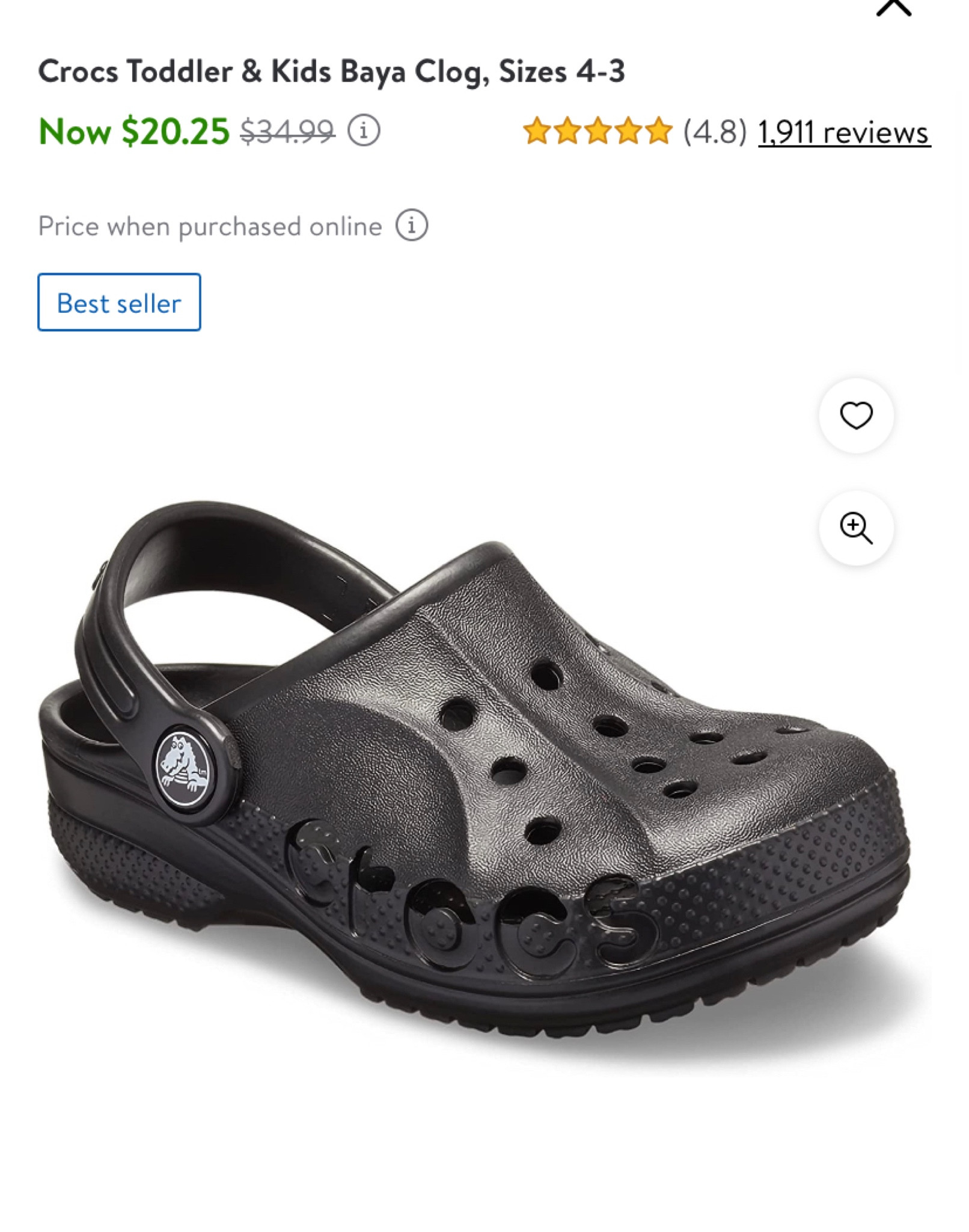 Toddler crocs on sale at Walmart! 

#LTKshoecrush #LTKkids #LTKbaby