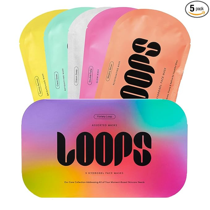 LOOPS VARIETY LOOP KIT - Hydrogel Korean Face Mask for Every Skin- Five Collagen Face Masks fo, D... | Amazon (US)