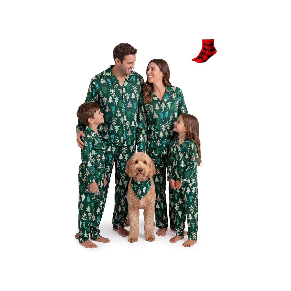 PATPAT Button Down Christmas Pajamas, Button Up Pjs for Family Christmas Party Long Sleeve Lounge... | Target