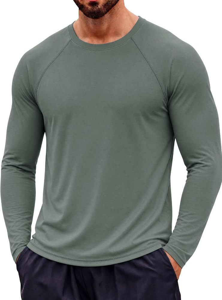 Men's UPF 50+ Long Sleeve Sun T-Shirt | Amazon (US)