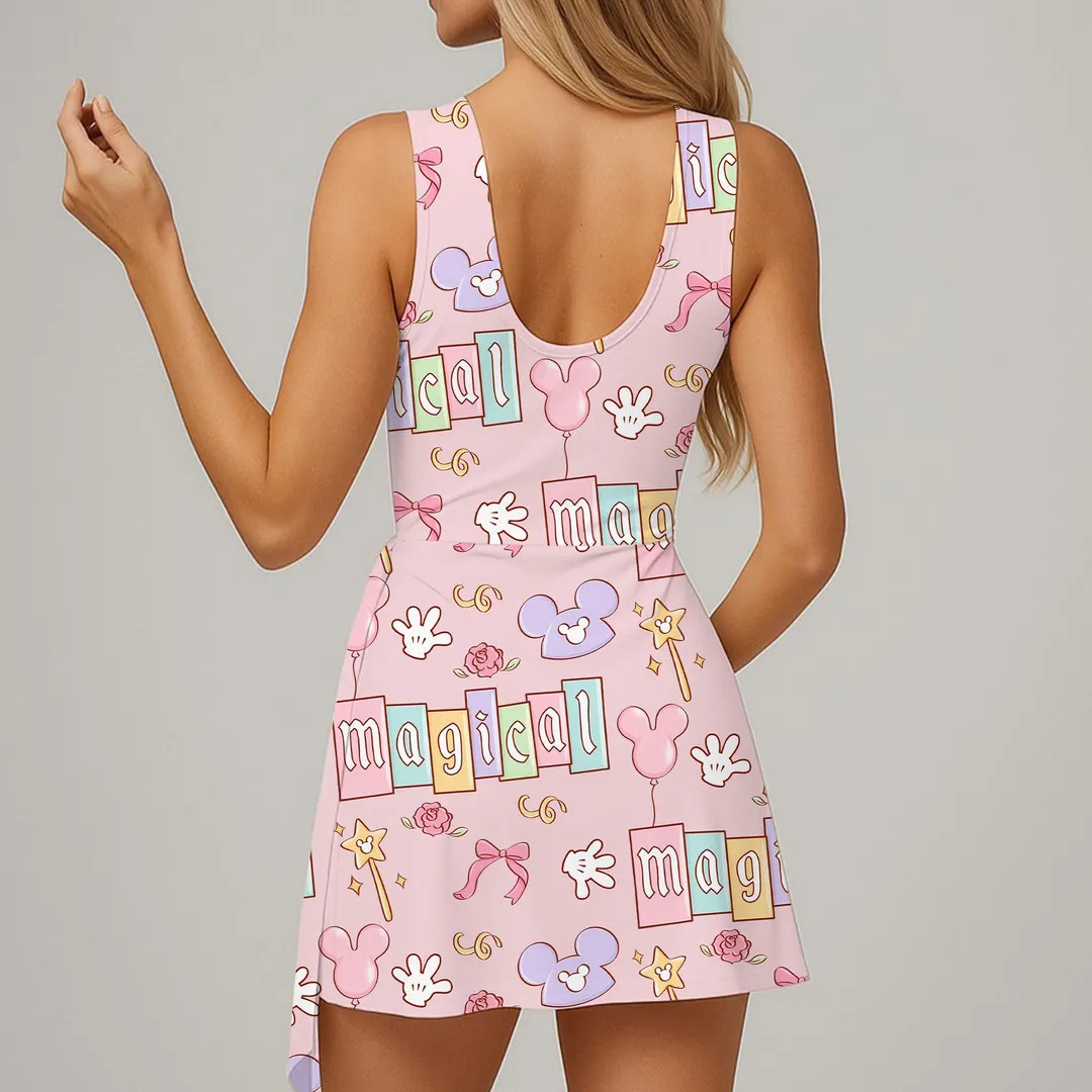 Magical Mickey Coquette Bow Little Thing Tennis Dress Skirt, Magical Castle Dress, Disney Tennis ... | Etsy (US)