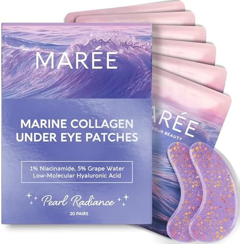 MAREE Violet Eye Gels - Marine Collagen Under Eye Patches for Puffy Eyes - Undereye Mask Patches ... | Amazon (US)