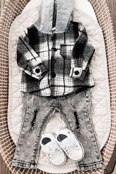 Baby boy outfit
Baby boy flannel with hood
Baby boy shacket
Shein kids
Baby converse shoes 
Baby boy jeans
Baby ripped jeans
Amazon finds
Amazon baby finds


#LTKunder50 #LTKstyletip #LTKSeasonal