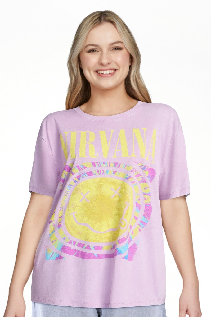 Nirvana Women's Graphic Print Tour Tee with Short Sleeves, Sizes XXS-XXL | Walmart (US)