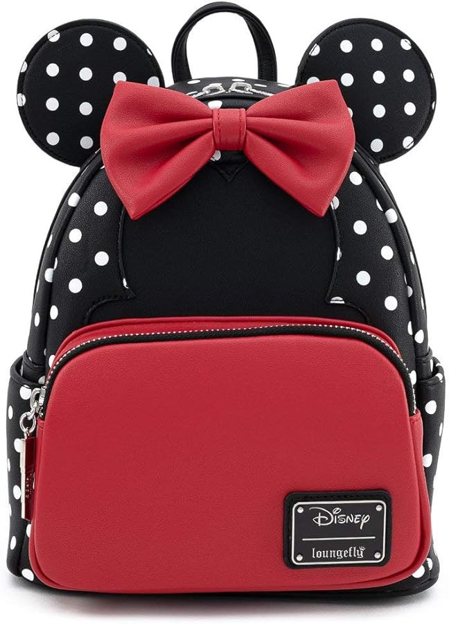 Loungefly Disney Minnie Mouse Polka Dot Womens Double Strap Shoulder Bag Purse | Amazon (US)