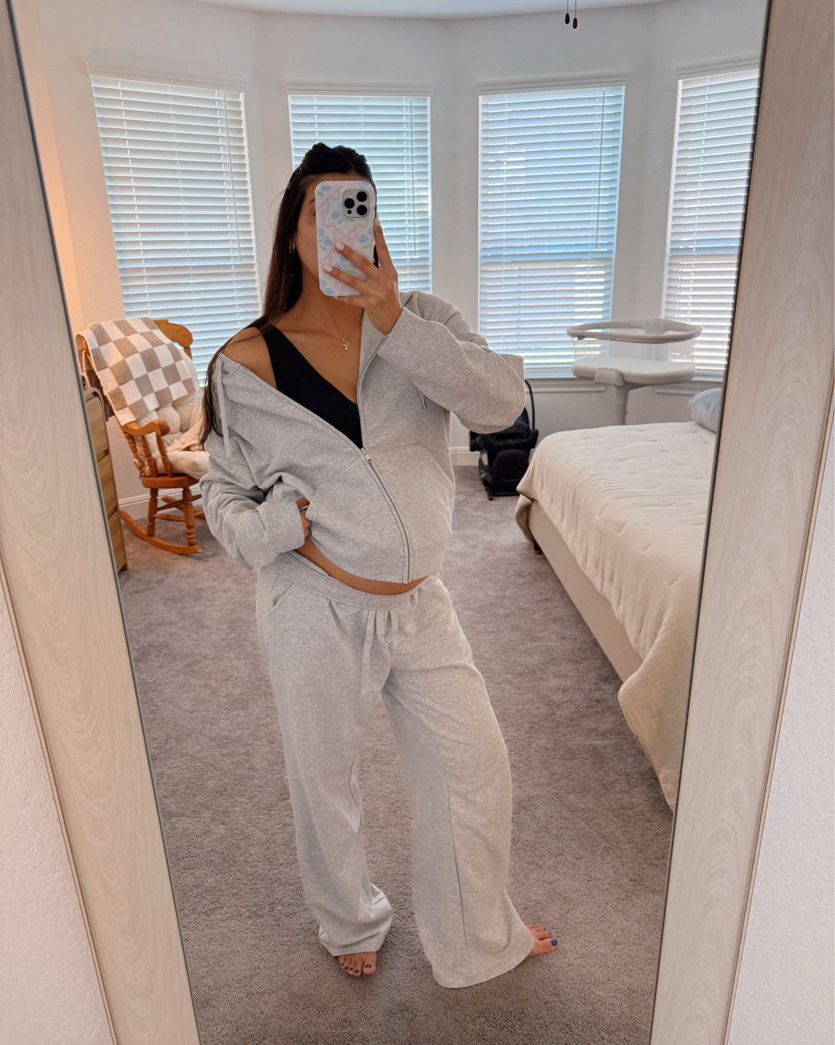 Target set! Perfect for lounging - so comfy!! 
zip up size XL , pants size medium 