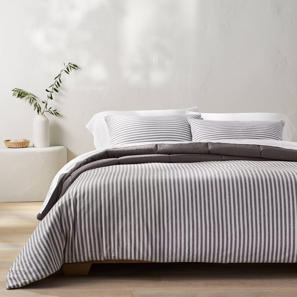 Heavyweight Linen Blend Stripe Comforter & Sham Set - Casaluna™ | Target