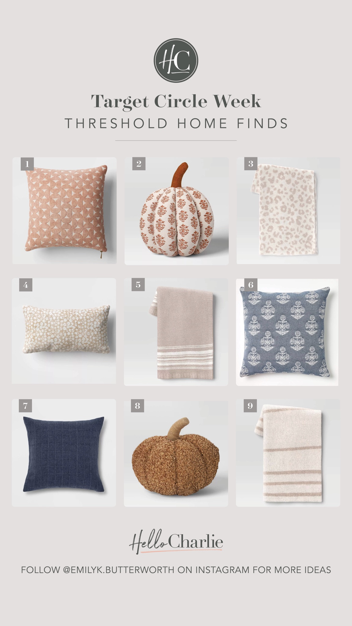 A lot of these cute fall home decor pieces from Threshold are on sale for Target Circle week! Most are low quantity so they will sell out. Especially those pumpkin pillows if you have your eye on them. 
#targetfinds #threshold #homedecor


#LTKxTarget #LTKSeasonal #LTKSaleAlert